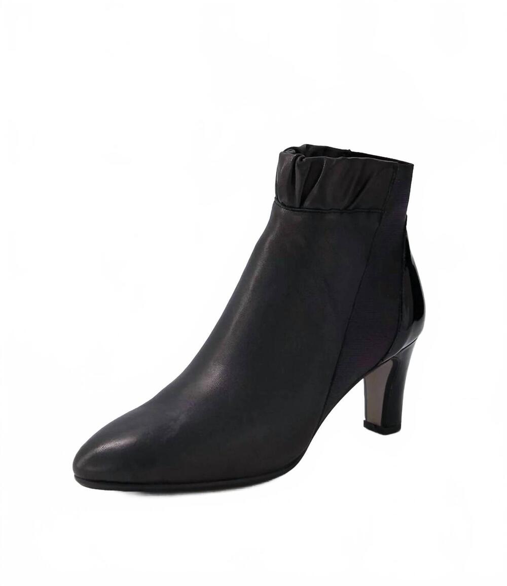 NEW DJANGO & JULIETTE women's taysie boots in black leather/ patent